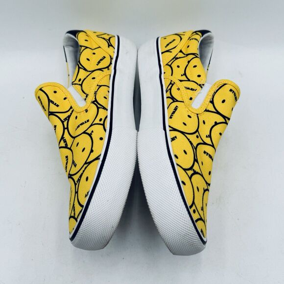 Airwalk Shoes Sneakers Yellow with Multi Smile Smiley Face Graphics Women's 8.5 - Picture 7 of 9
